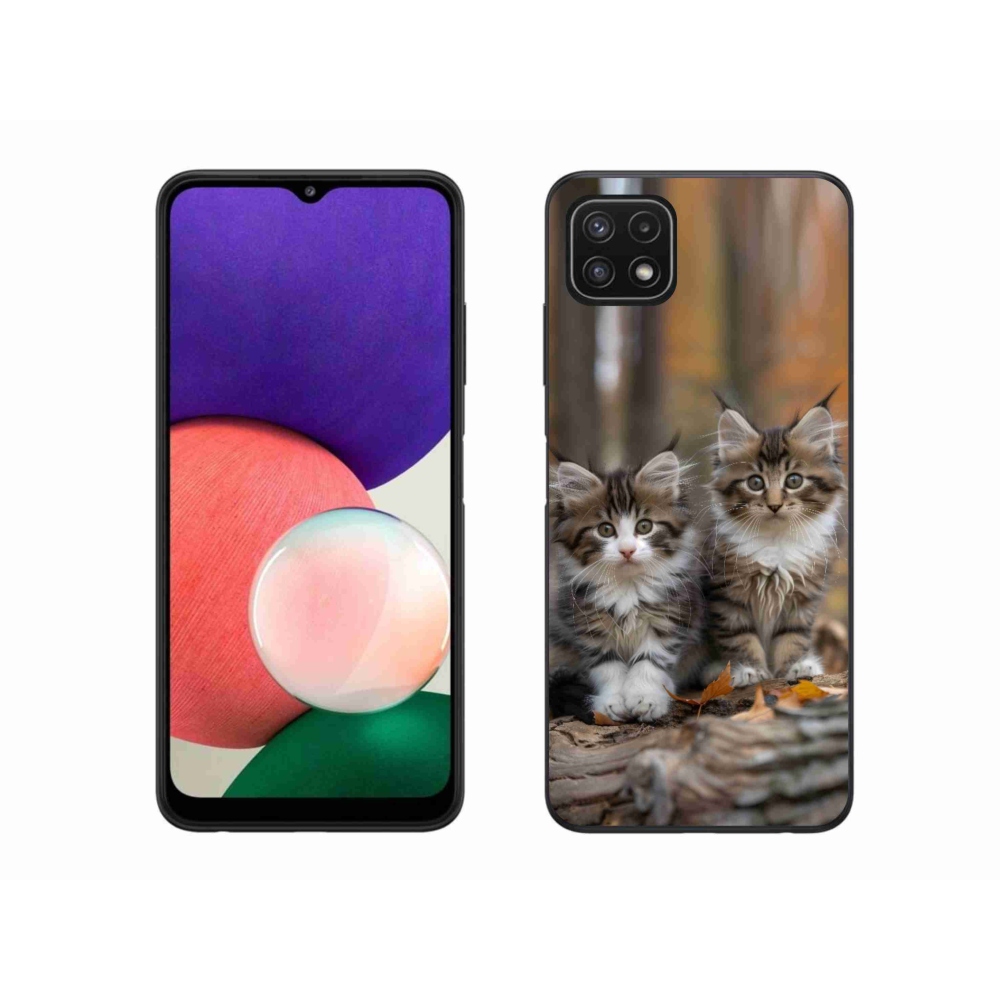 Gélový kryt mmCase na Samsung Galaxy A22 5G - mačacie duo 3