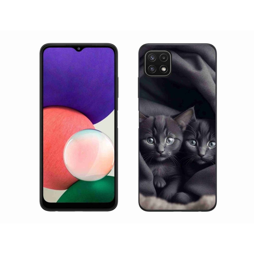 Gélový kryt mmCase na Samsung Galaxy A22 5G - mačacie duo
