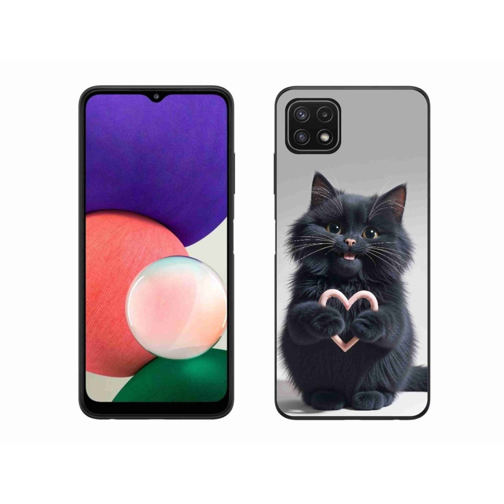 Gélový kryt mmCase na Samsung Galaxy A22 5G - mačacia láska 3