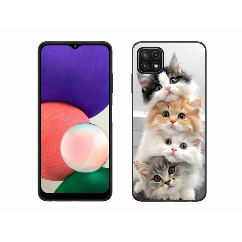 Gélový kryt mmCase na Samsung Galaxy A22 5G - mačacia partia