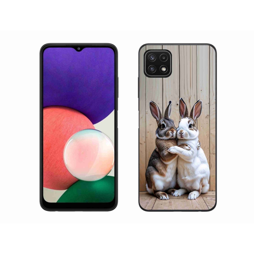 Gélový kryt mmCase na Samsung Galaxy A22 5G - králičie pár