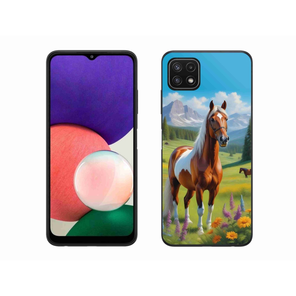 Gélový kryt mmCase na Samsung Galaxy A22 5G - kôň na lúke