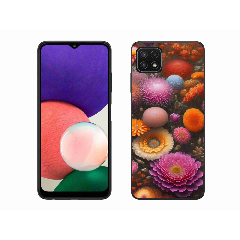 Gélový kryt mmCase na Samsung Galaxy A22 5G - kvetinová kompozícia