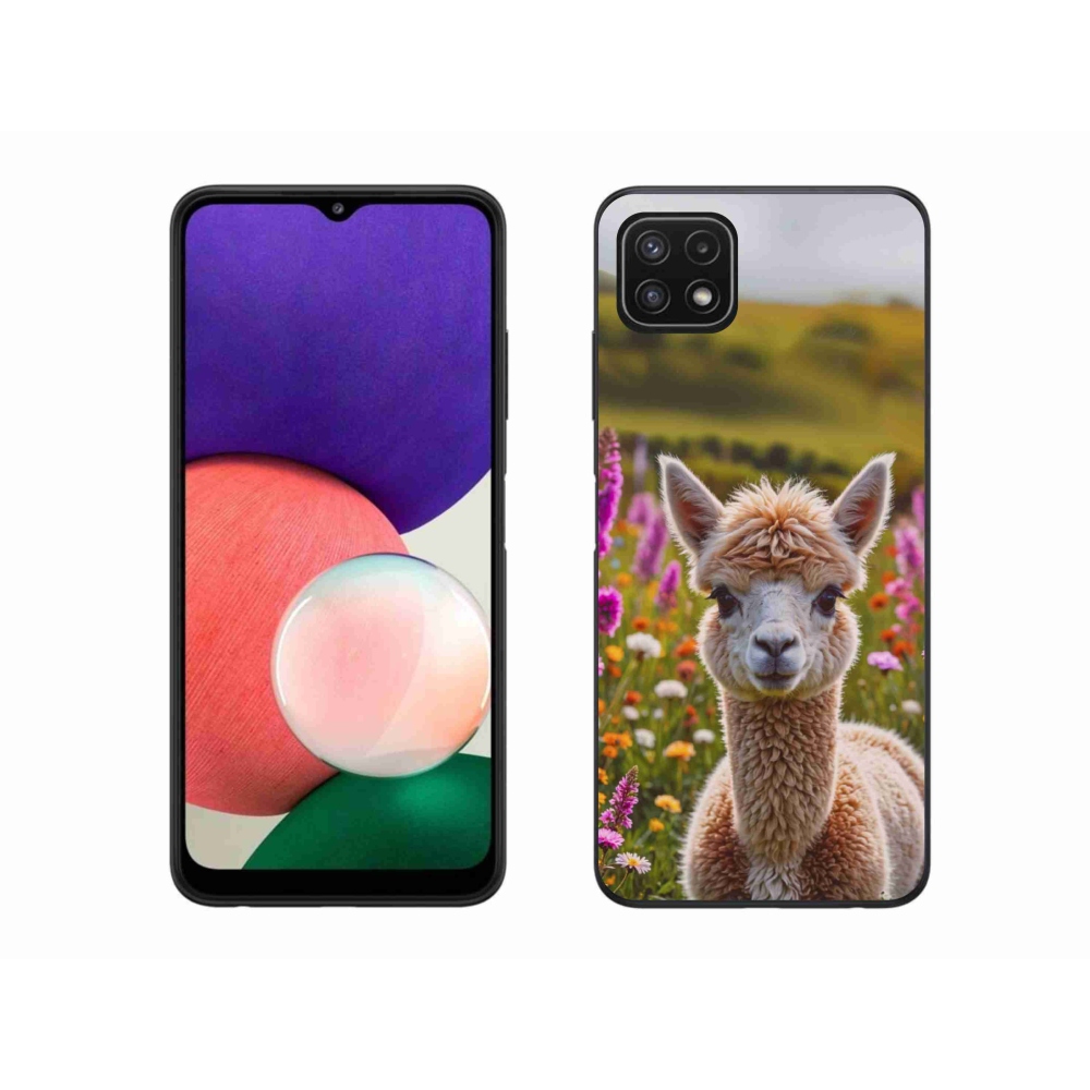 Gélový kryt mmCase na Samsung Galaxy A22 5G - lama na lúke