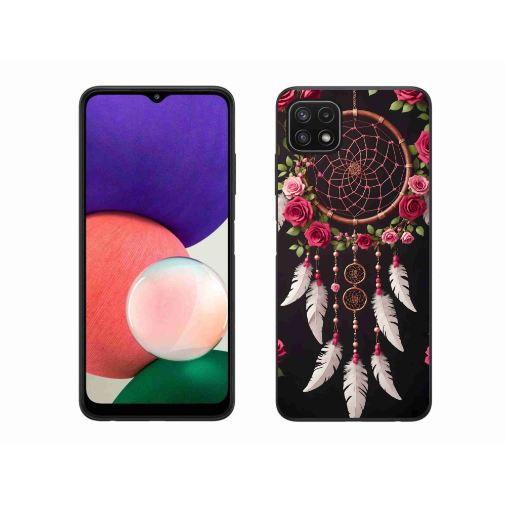 Gélový kryt mmCase na Samsung Galaxy A22 5G - lapač snov s ružami