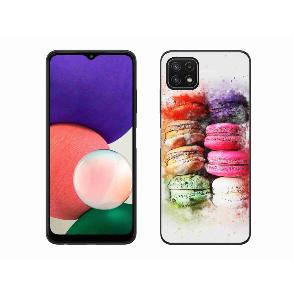 Gélový kryt mmCase na Samsung Galaxy A22 5G - makrónky