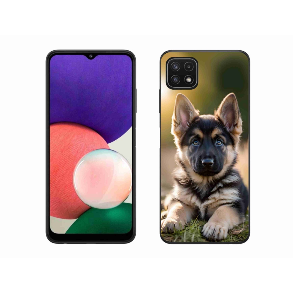 Gélový kryt mmCase na Samsung Galaxy A22 5G - nemecký ovčiak v prírode