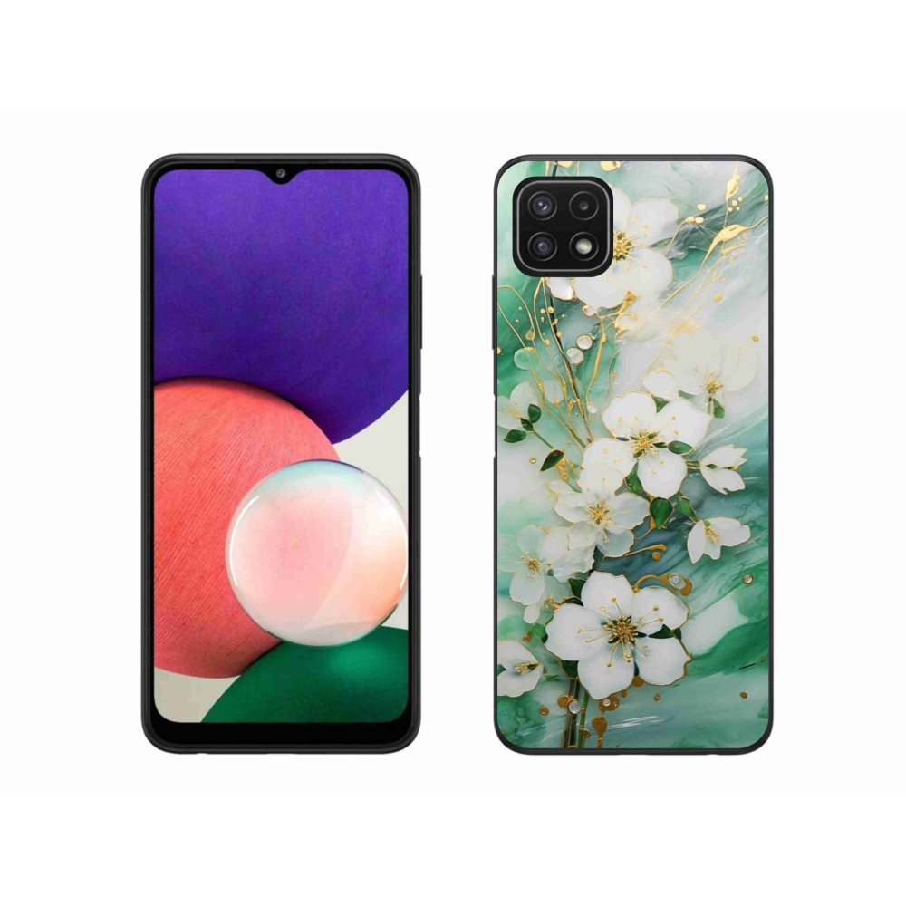 Gélový kryt mmCase na Samsung Galaxy A22 5G - nežné kvety