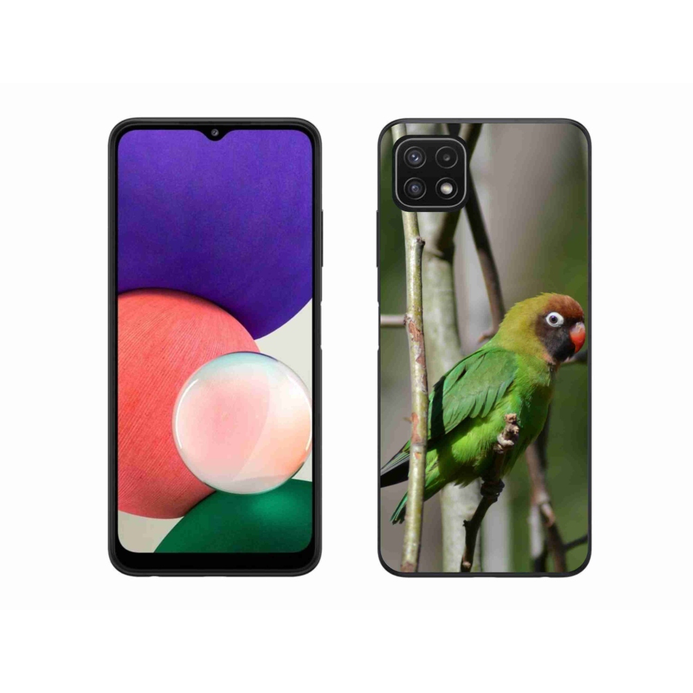 Gélový kryt mmCase na Samsung Galaxy A22 5G - papagáj agapornis