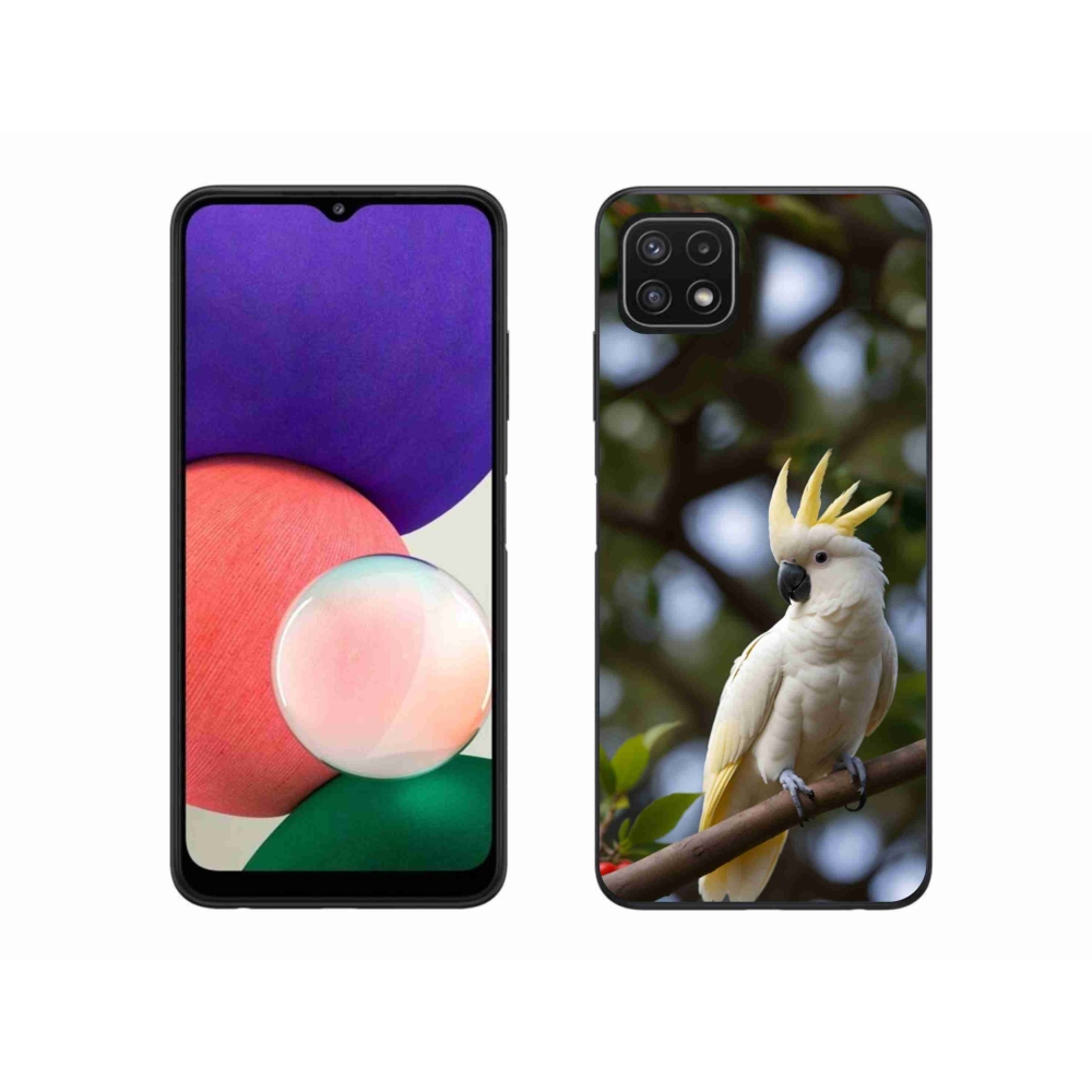Gélový kryt mmCase na Samsung Galaxy A22 5G - papagáj kakadu 3