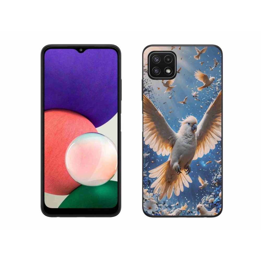 Gélový kryt mmCase na Samsung Galaxy A22 5G - papagáj kakadu