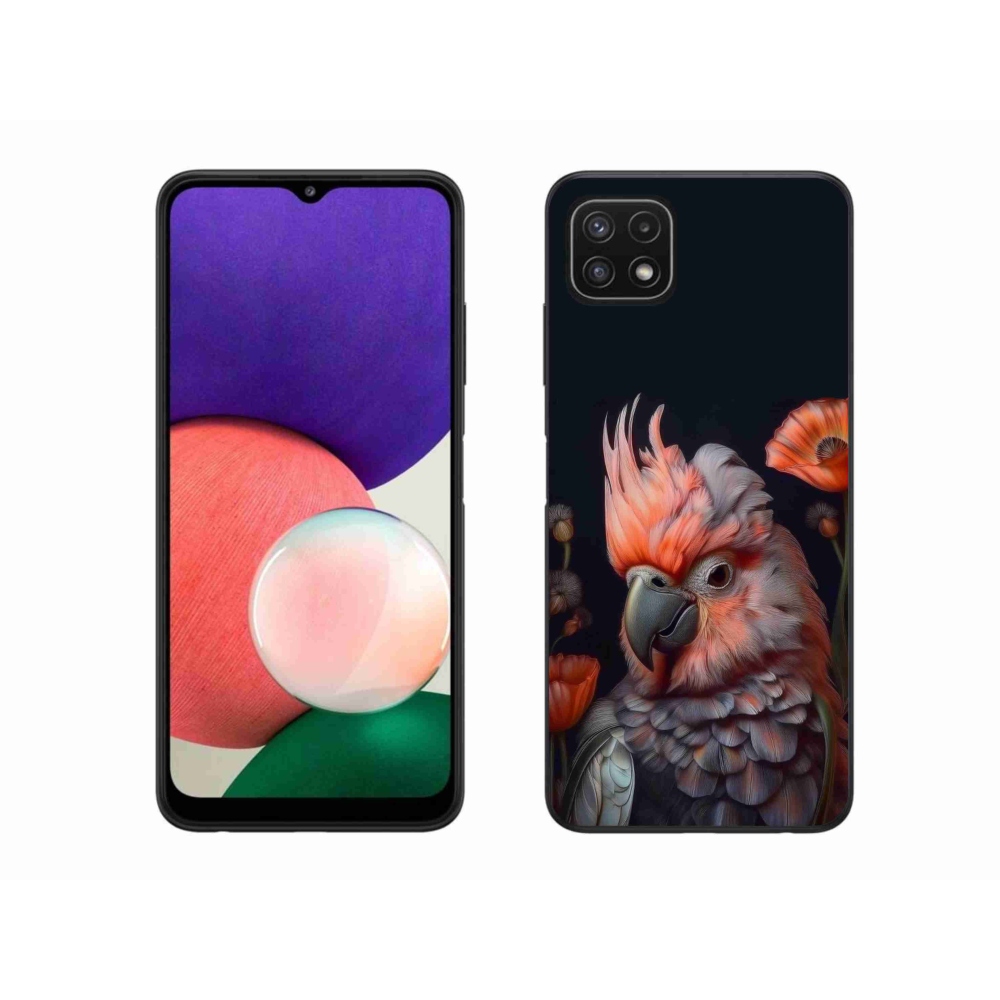 Gélový kryt mmCase na Samsung Galaxy A22 5G - papagáj kakadu vo farbách