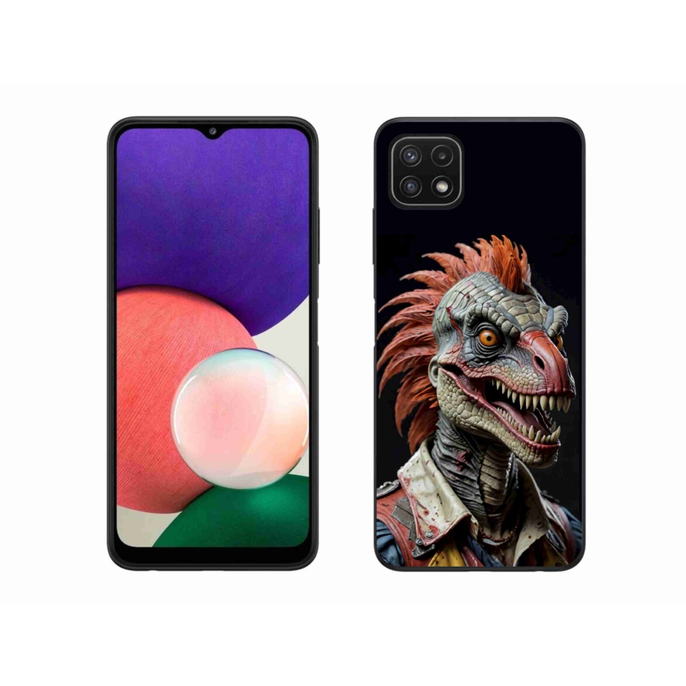Gélový kryt mmCase na Samsung Galaxy A22 5G - punk dinosaurus