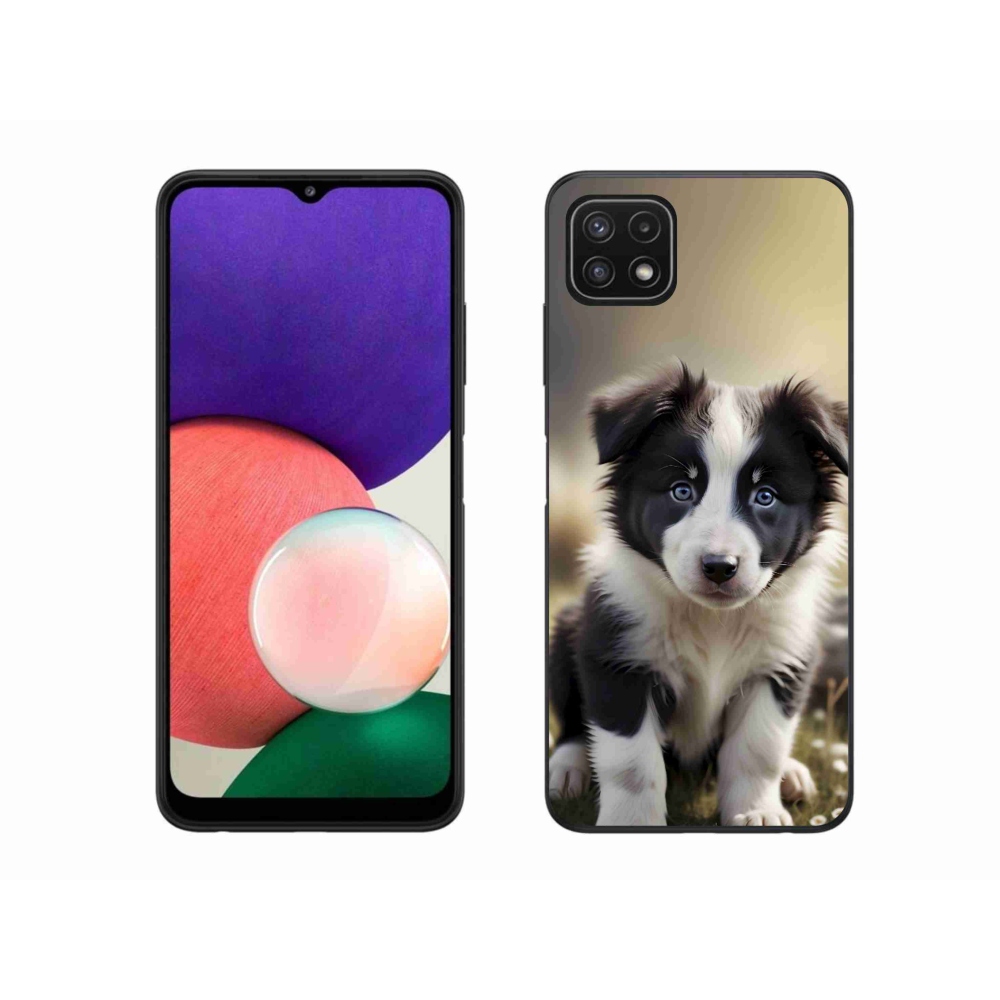 Gélový kryt mmCase na Samsung Galaxy A22 5G - roztomilá border kólia