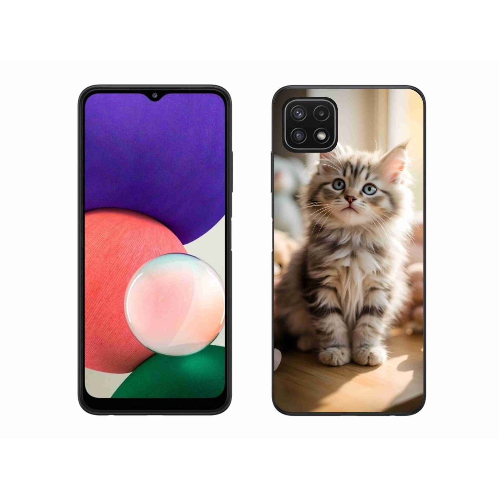 Gélový kryt mmCase na Samsung Galaxy A22 5G - roztomilé mačiatko 10