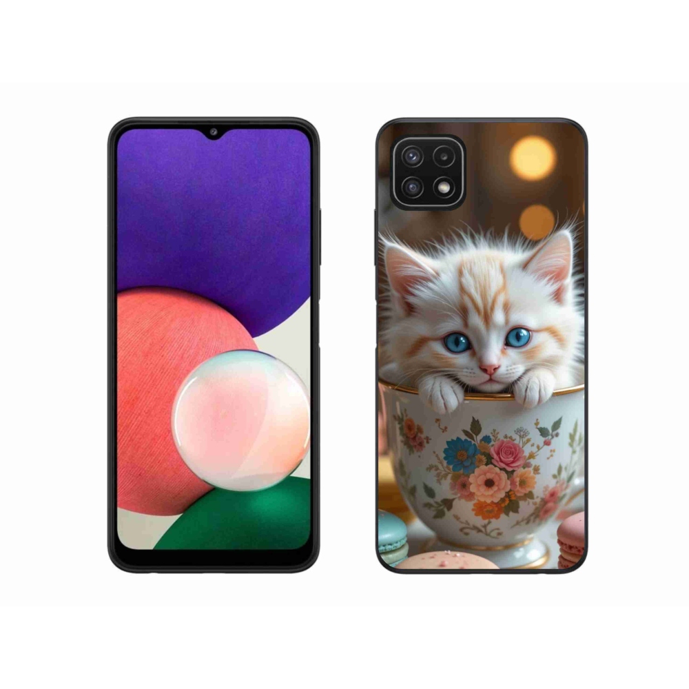 Gélový kryt mmCase na Samsung Galaxy A22 5G - roztomilé mačiatko 6