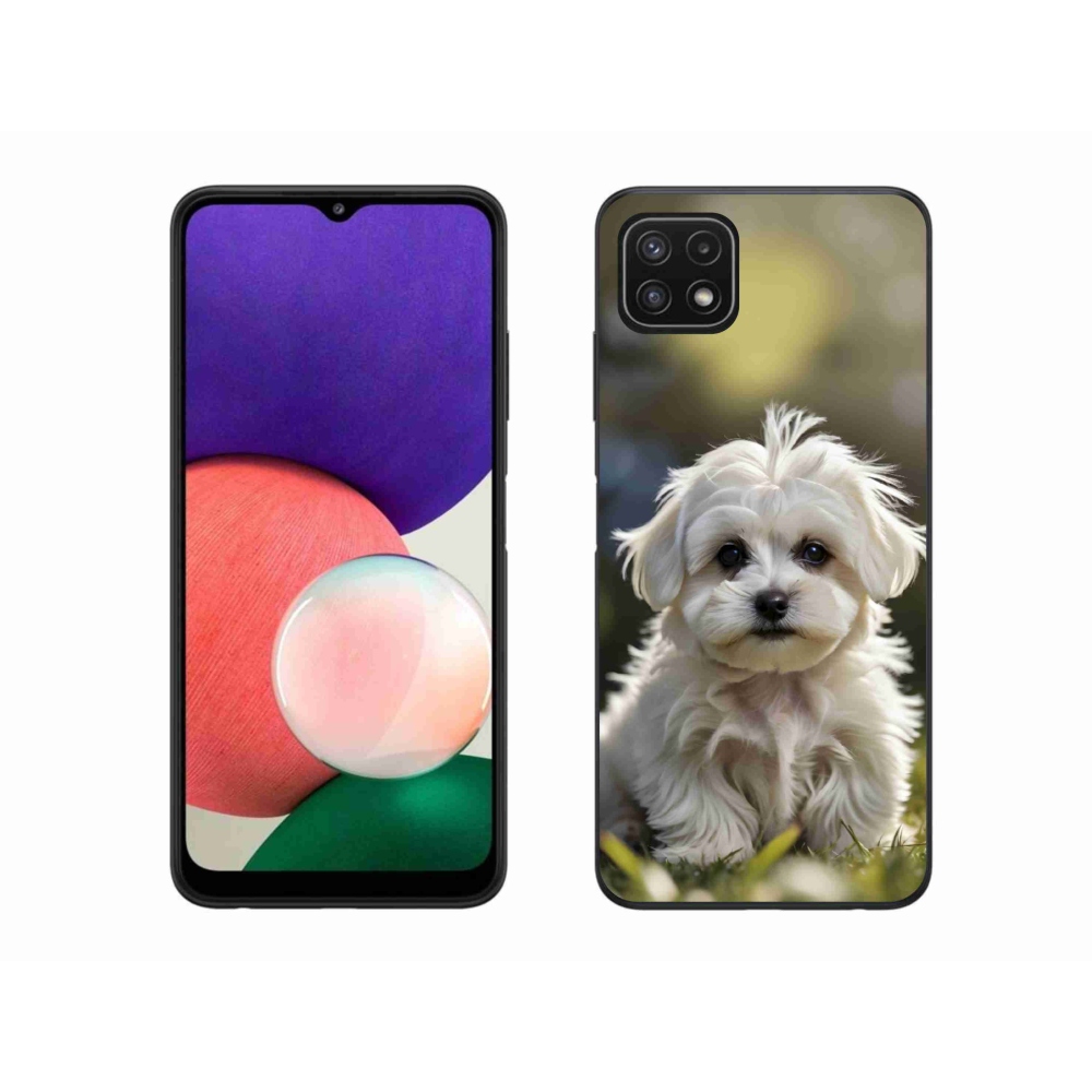 Gélový kryt mmCase na Samsung Galaxy A22 5G - roztomilý maltézsky psík