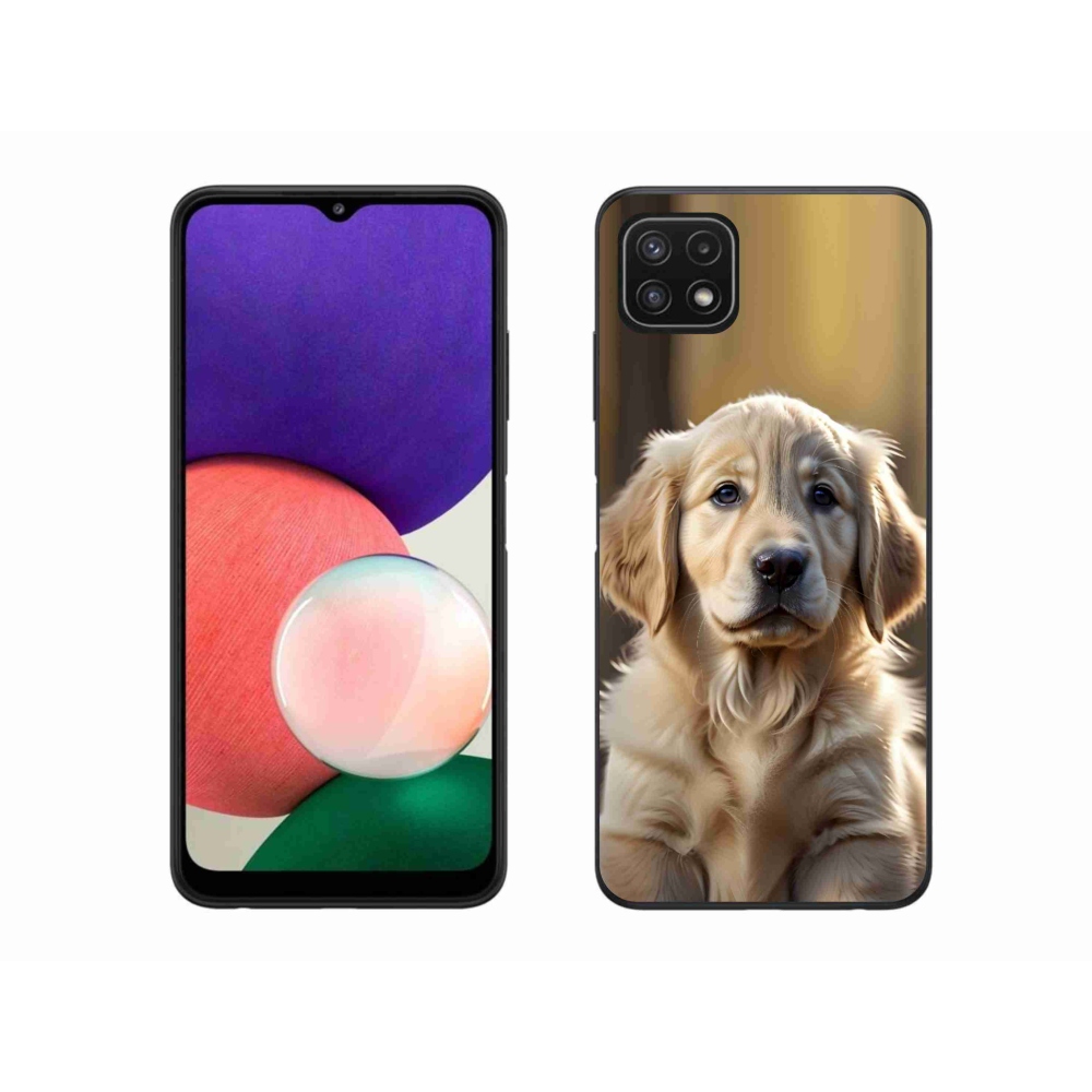 Gélový kryt mmCase na Samsung Galaxy A22 5G - roztomilý zlatý retriever
