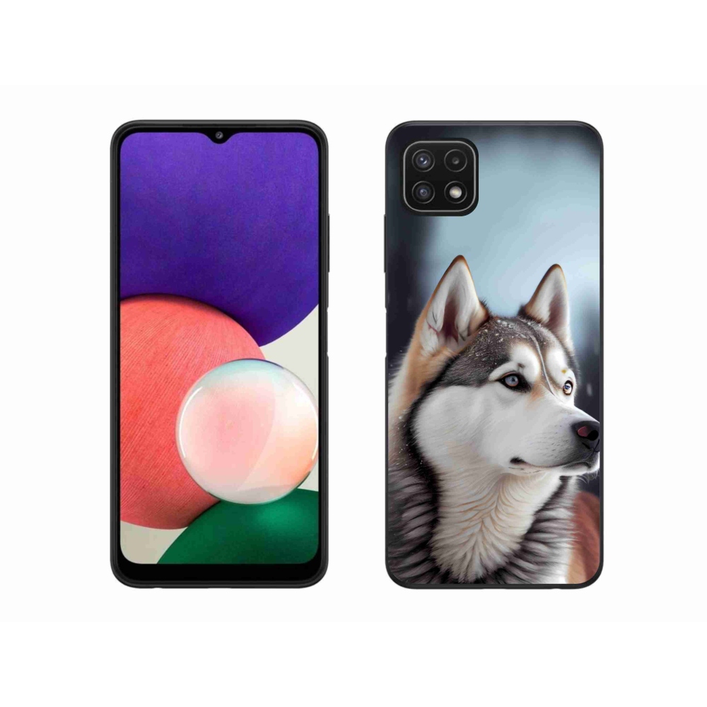 Gélový kryt mmCase na Samsung Galaxy A22 5G - sibírsky husky