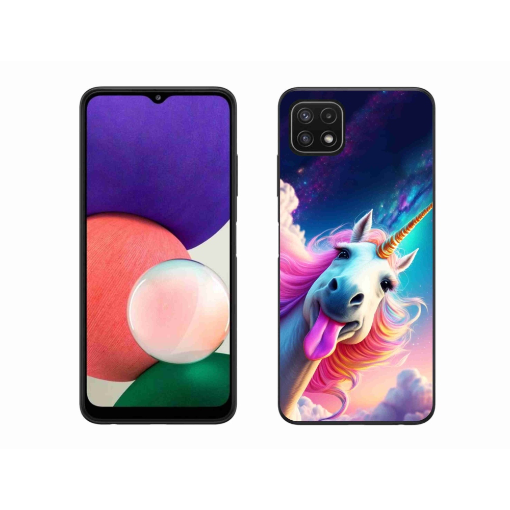 Gélový kryt mmCase na Samsung Galaxy A22 5G - šialený jednorožec