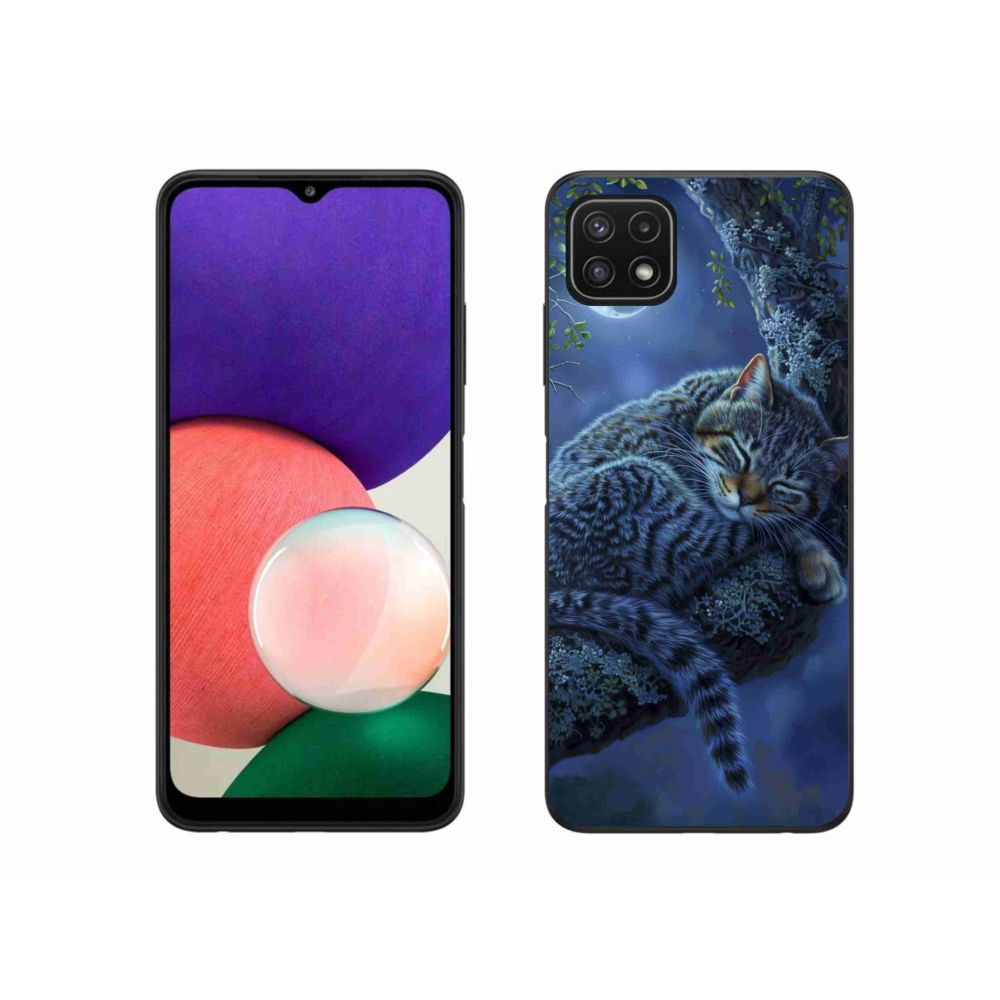 Gélový kryt mmCase na Samsung Galaxy A22 5G - spiaca mačka
