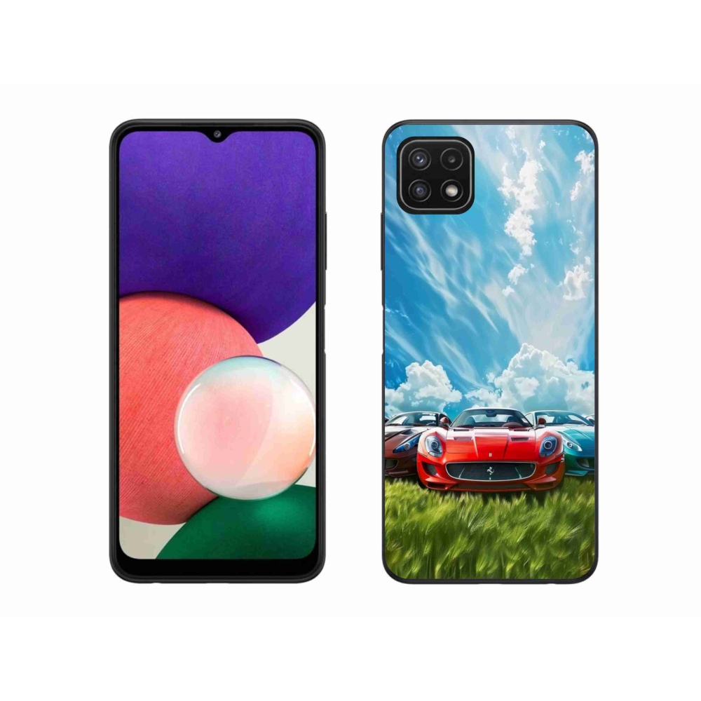 Gélový kryt mmCase na Samsung Galaxy A22 5G - športové vozidlá