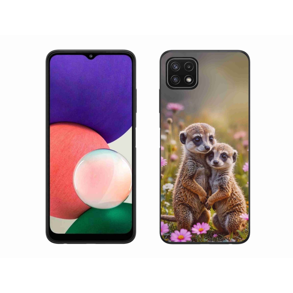 Gélový kryt mmCase na Samsung Galaxy A22 5G - surikatí duo