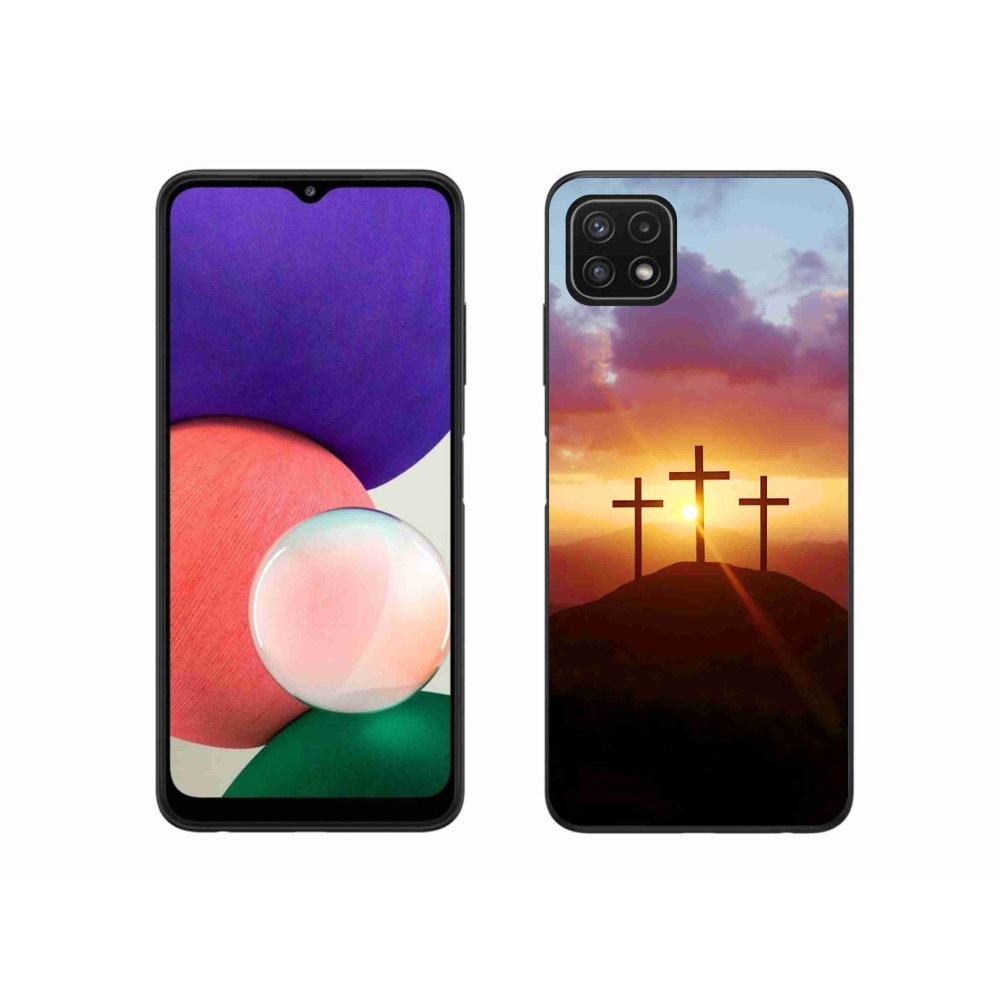 Gélový kryt mmCase na Samsung Galaxy A22 5G - tri kríža