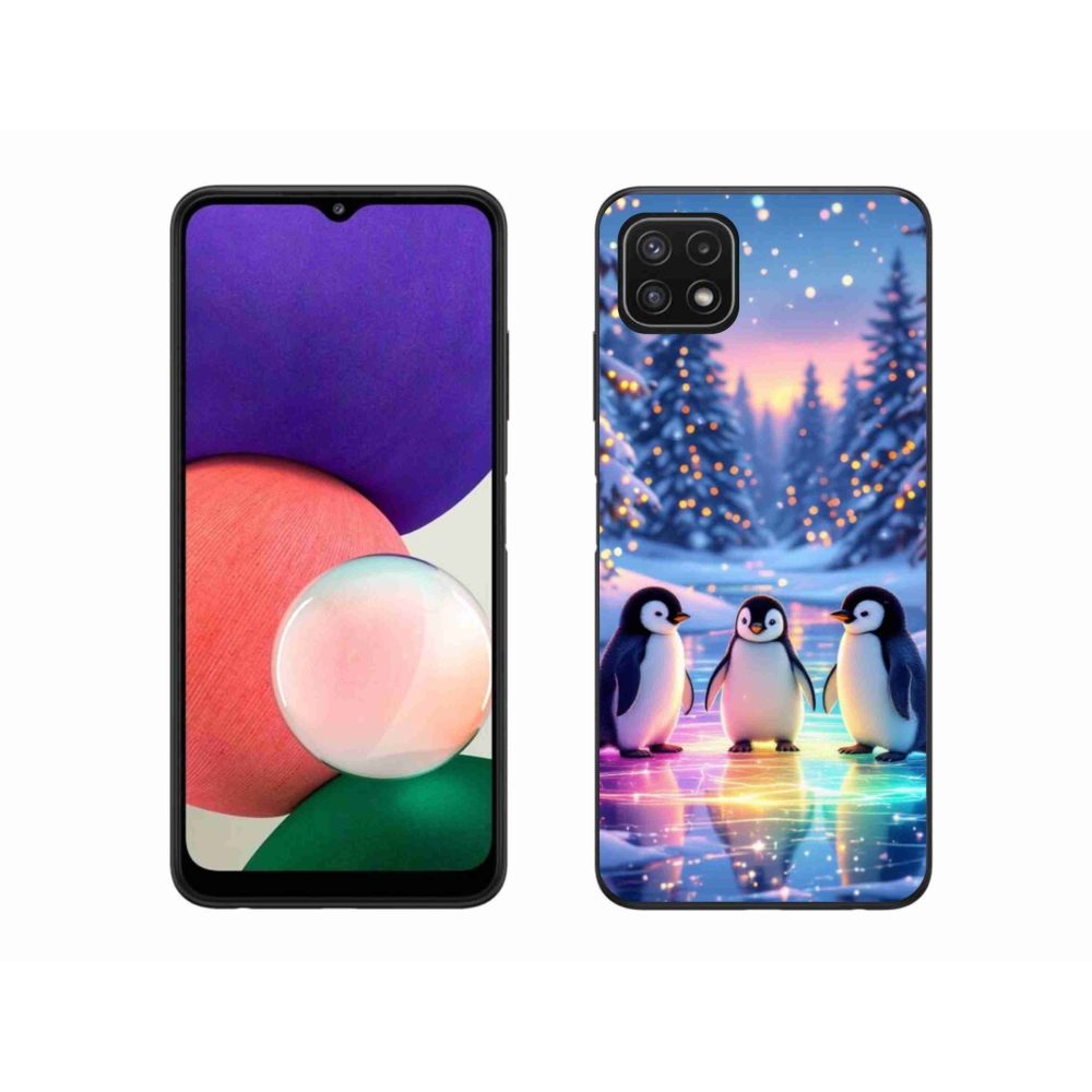 Gélový kryt mmCase na Samsung Galaxy A22 5G - tučniaky