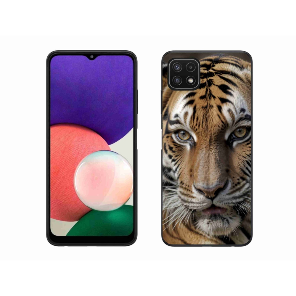 Gélový kryt mmCase na Samsung Galaxy A22 5G - tigrie pohľad