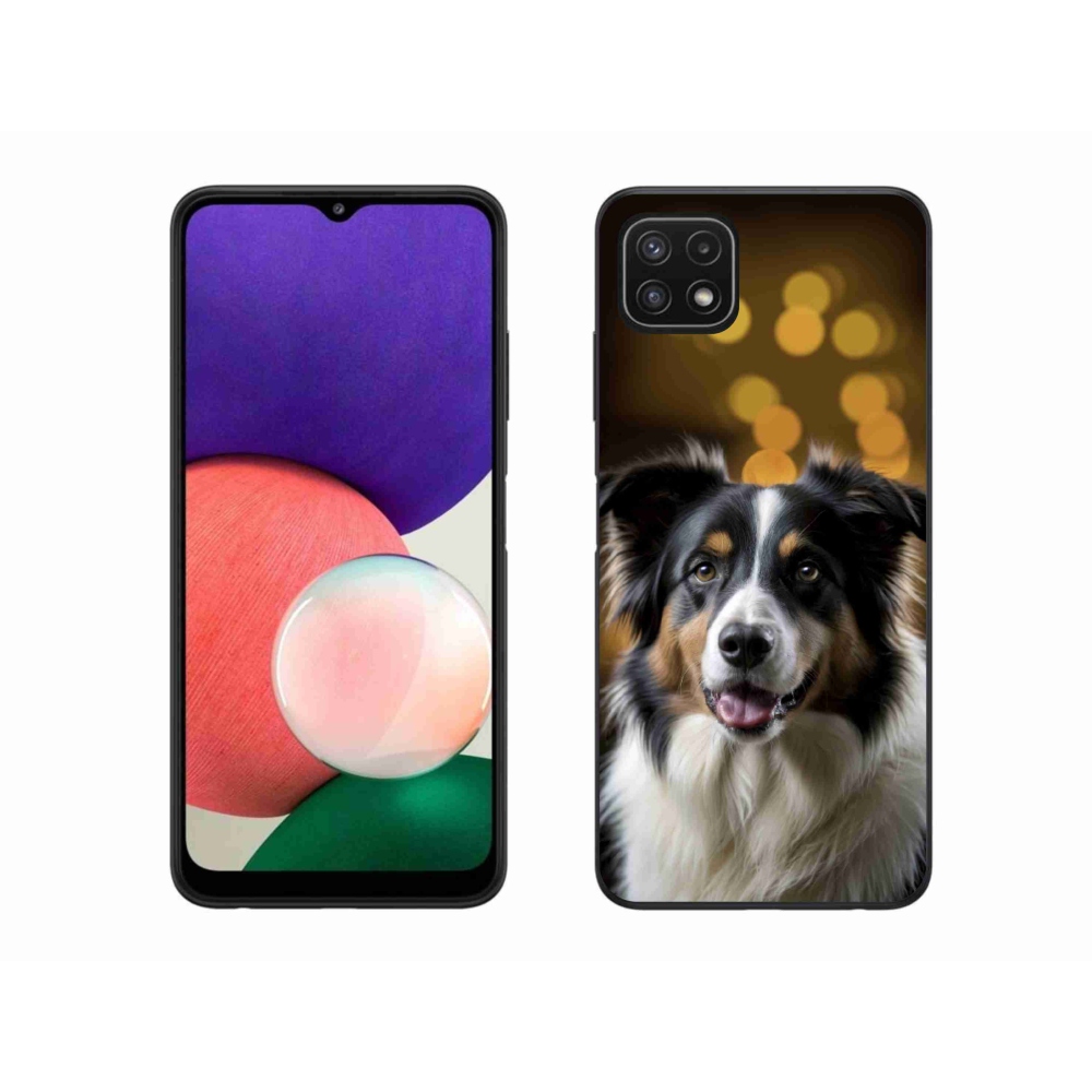 Gélový kryt mmCase na Samsung Galaxy A22 5G - usmievavý austrálsky ovčiak