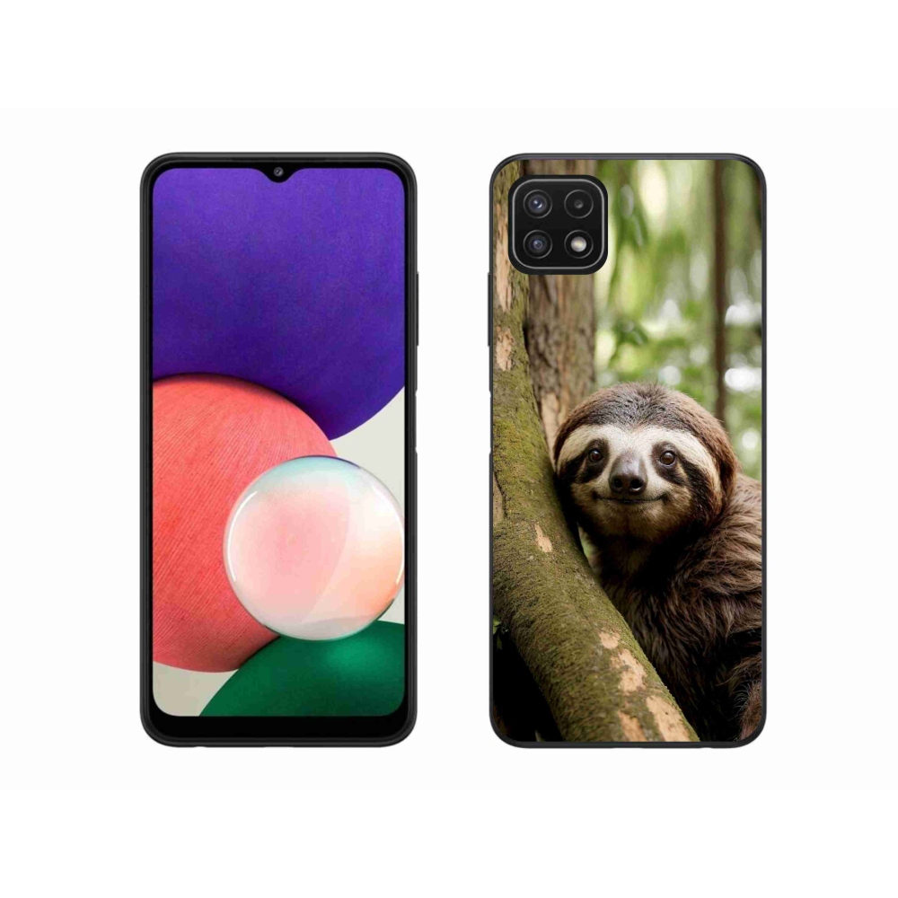 Gélový kryt mmCase na Samsung Galaxy A22 5G - usmievavý leňochod