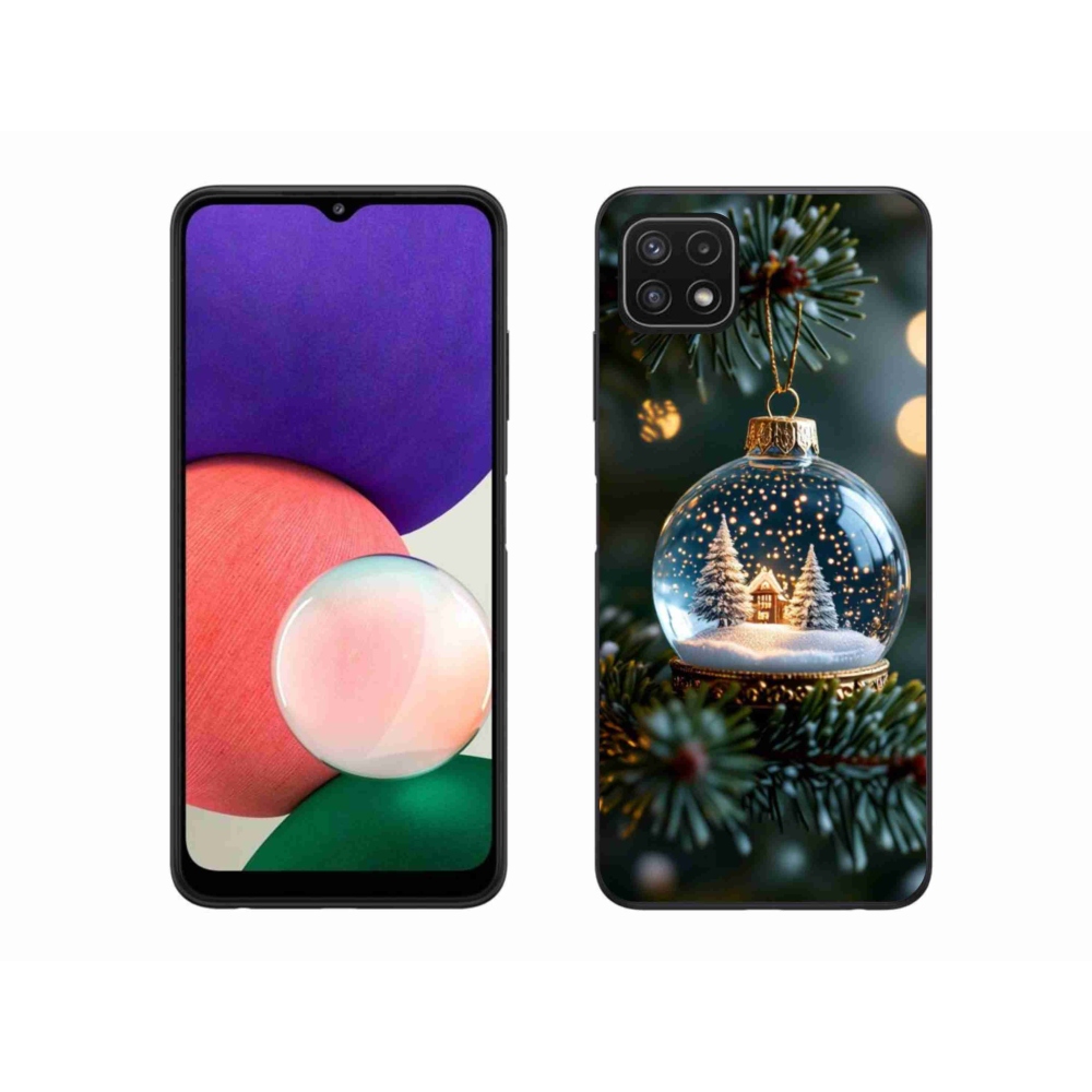 Gélový kryt mmCase na Samsung Galaxy A22 5G - vianočné gule 2