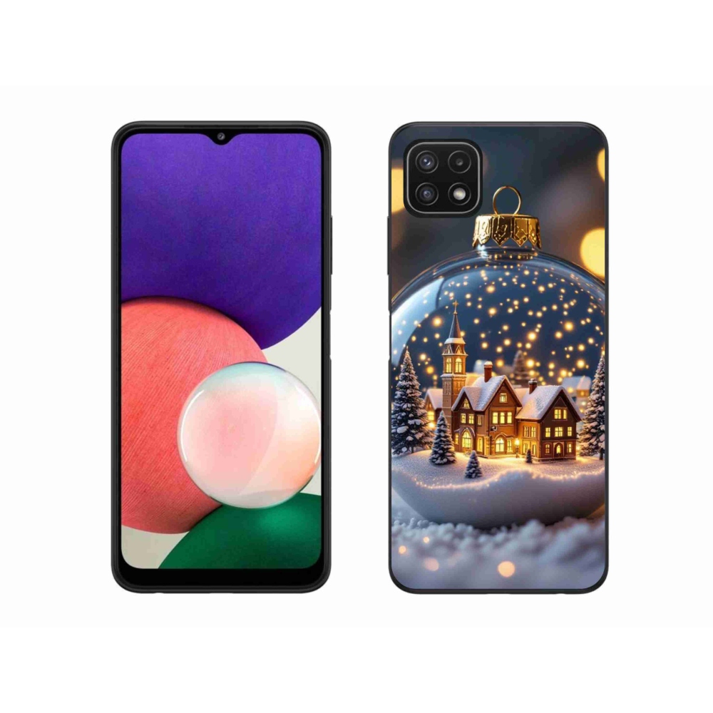 Gélový kryt mmCase na Samsung Galaxy A22 5G - vianočné gule 4
