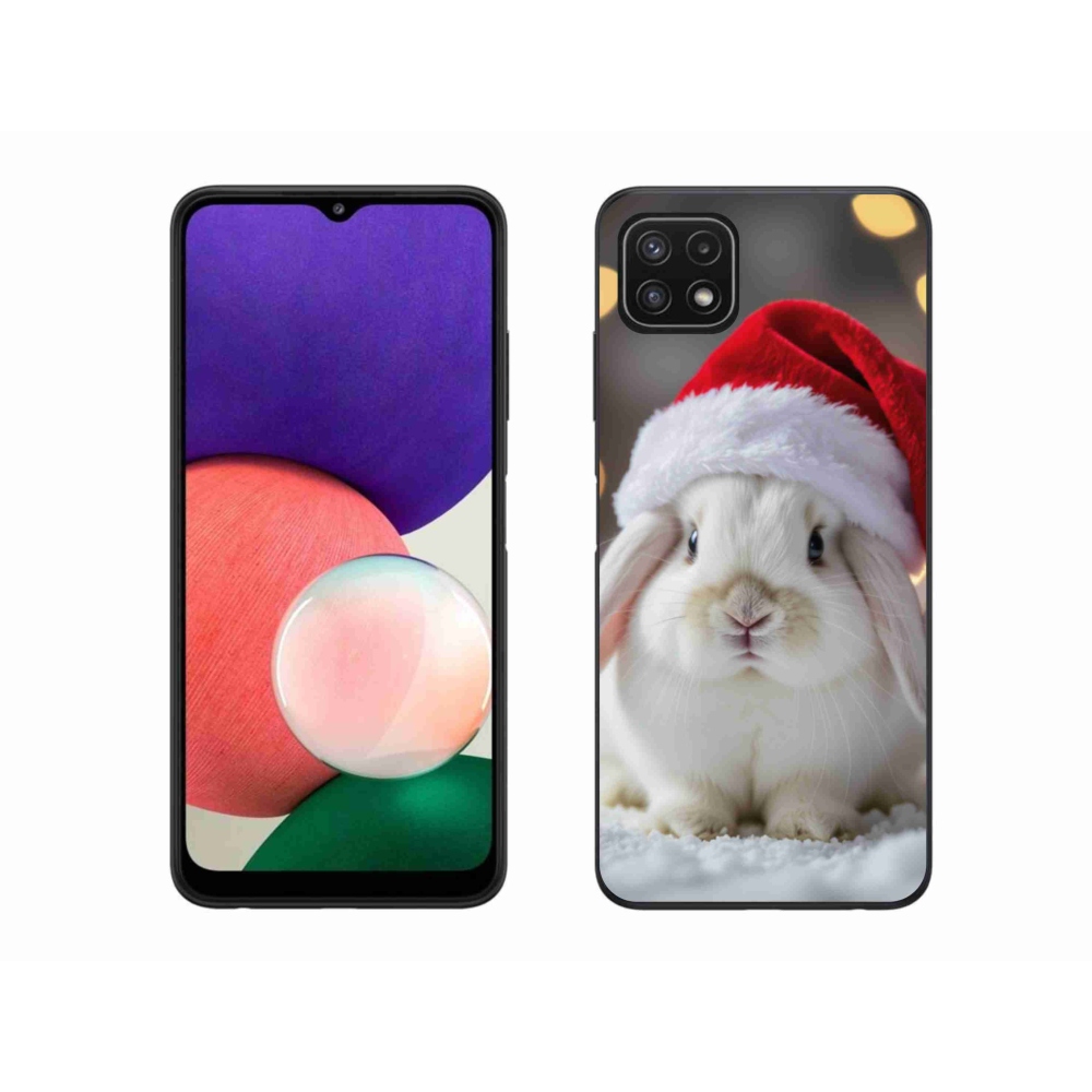 Gélový kryt mmCase na Samsung Galaxy A22 5G - vianočný králik