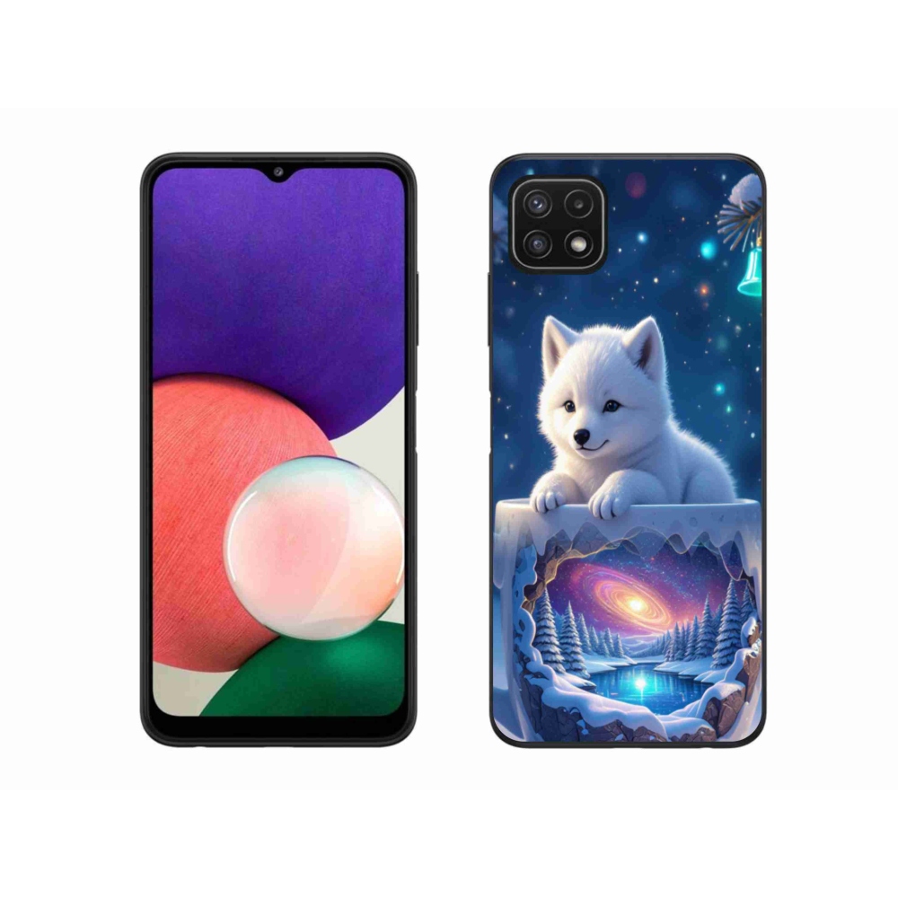 Gélový kryt mmCase na Samsung Galaxy A22 5G - vianočné šteňa