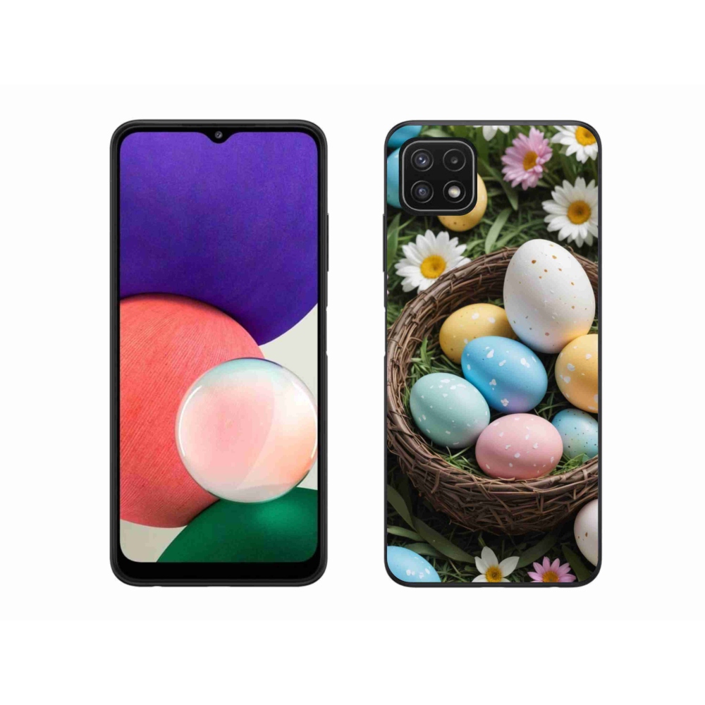 Gélový kryt mmCase na Samsung Galaxy A22 5G - veľkonočné vajíčka 2