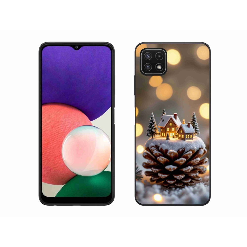 Gélový kryt mmCase na Samsung Galaxy A22 5G - zimná dedinka