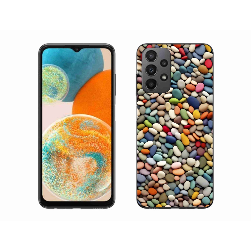 Gélový kryt mmCase na Samsung Galaxy A23 4G/5G - farebné kamienky 2