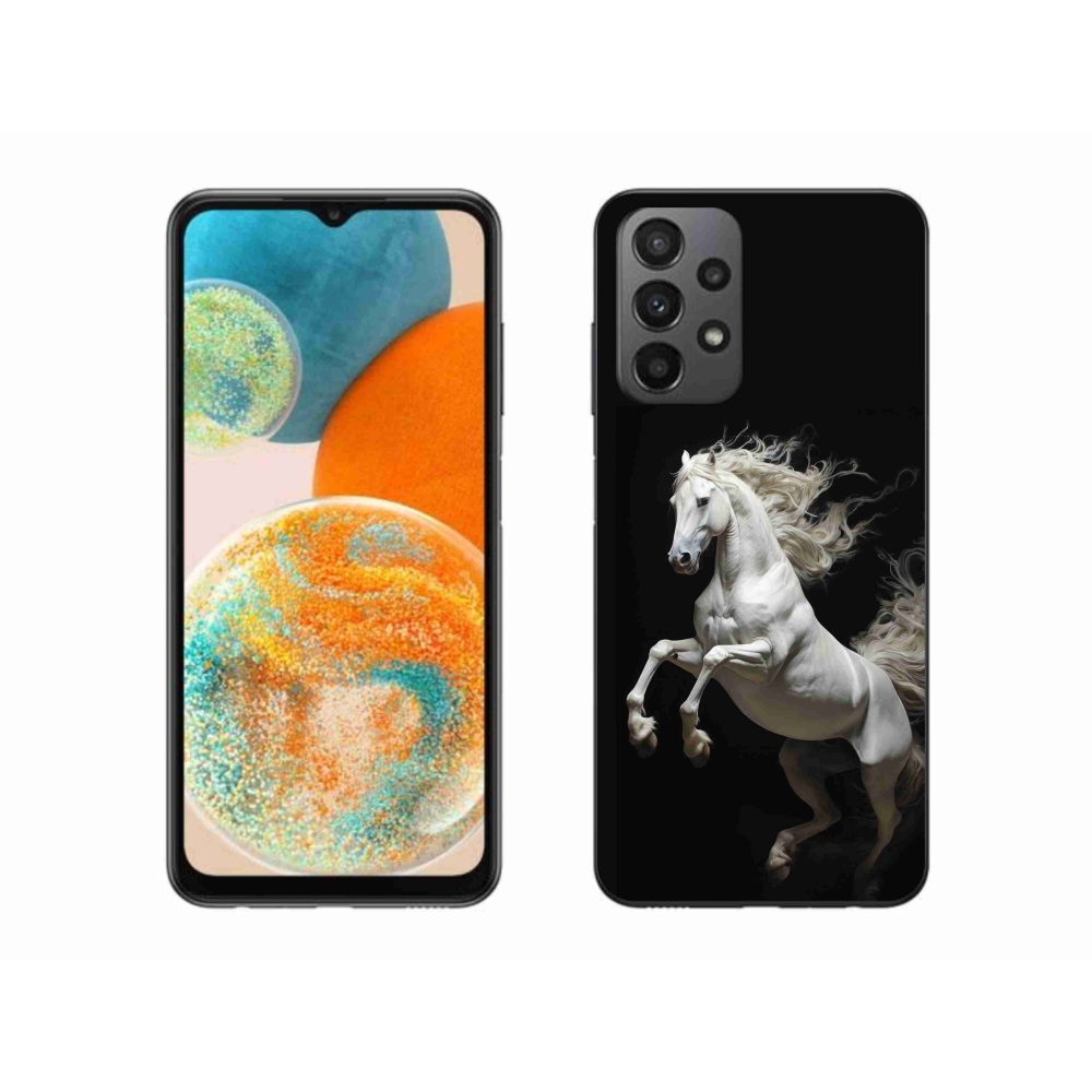 Gélový kryt mmCase na Samsung Galaxy A23 4G/5G - biely kôň 4