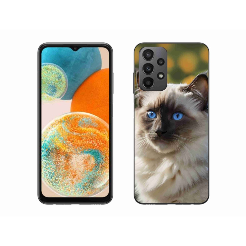 Gélový kryt mmCase na Samsung Galaxy A23 4G/5G - biely ragdoll