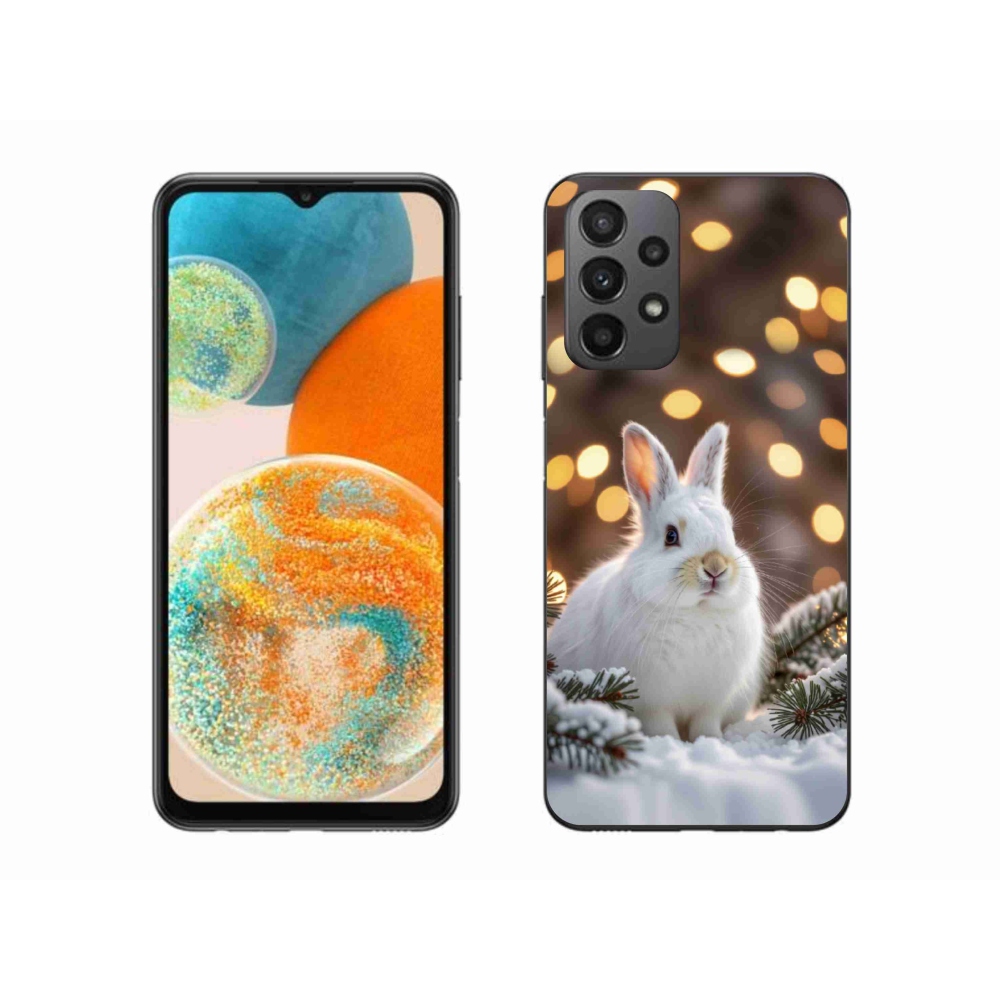 Gélový kryt mmCase na Samsung Galaxy A23 4G/5G - biely zajac