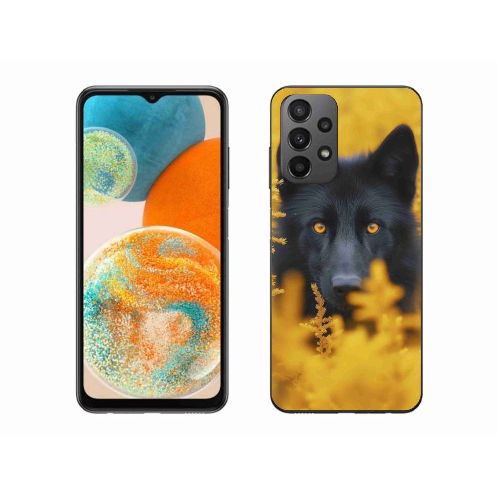 Gélový kryt mmCase na Samsung Galaxy A23 4G/5G - čierny vlk 2