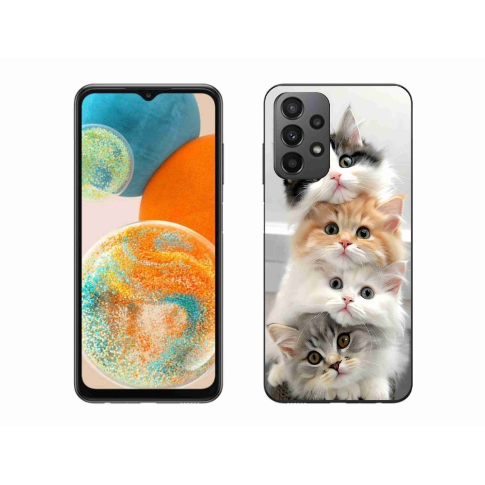 Gélový kryt mmCase na Samsung Galaxy A23 4G/5G - mačacia partia
