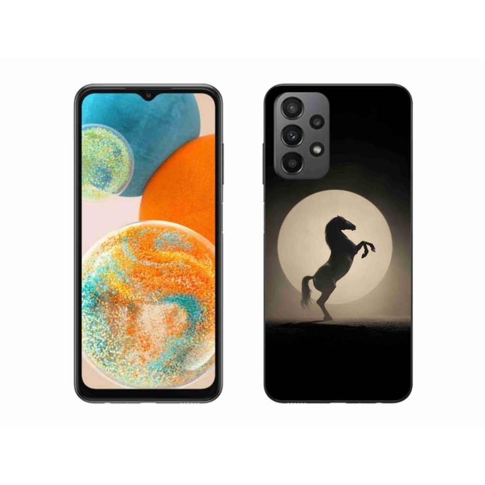Gélový kryt mmCase na Samsung Galaxy A23 4G/5G - kôň v siluete