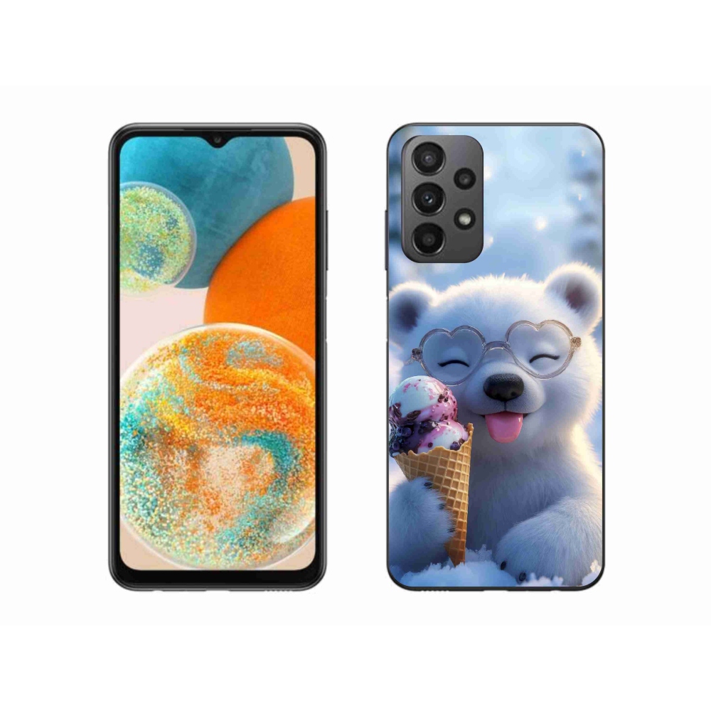 Gélový kryt mmCase na Samsung Galaxy A23 4G/5G - medvedík so zmrzlinou