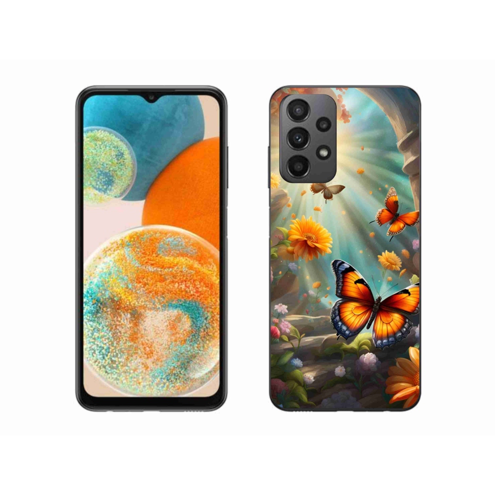 Gélový kryt mmCase na Samsung Galaxy A23 4G/5G - motýlia záhrada 2