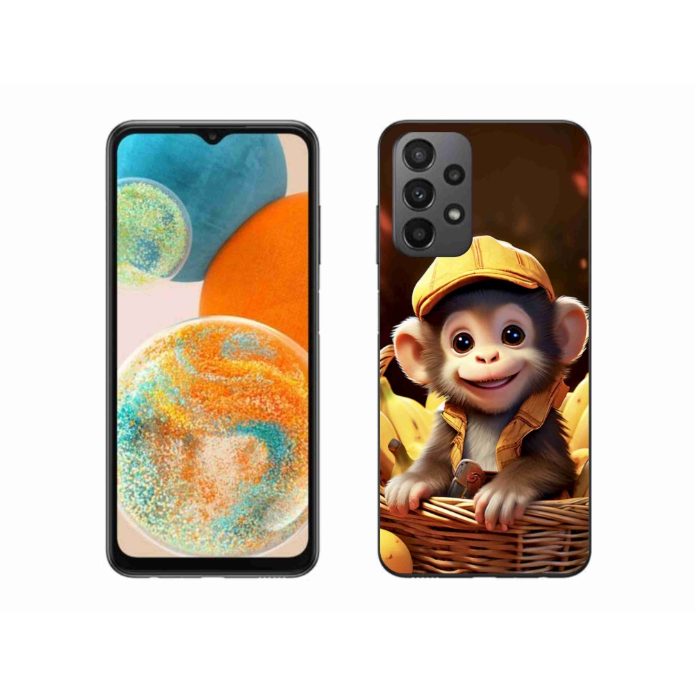 Gélový kryt mmCase na Samsung Galaxy A23 4G/5G - opice v košíku