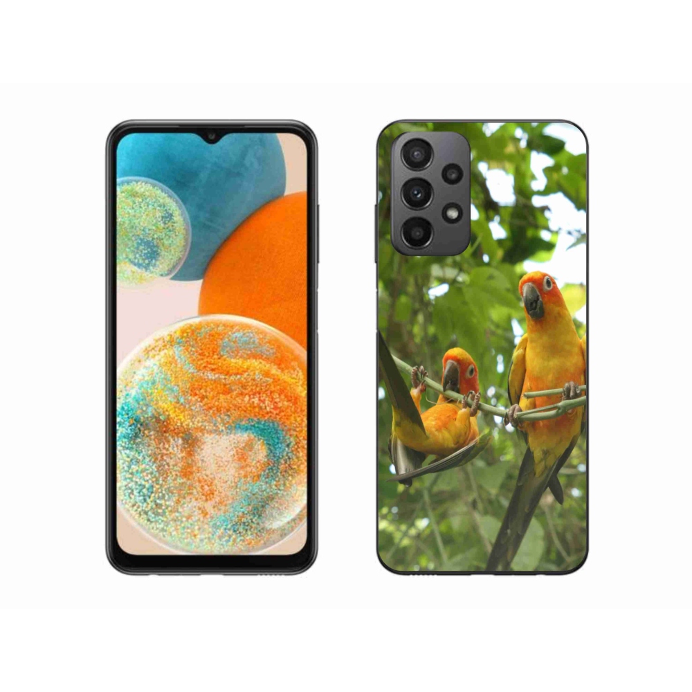 Gélový kryt mmCase na Samsung Galaxy A23 4G/5G - papagáje aratingy