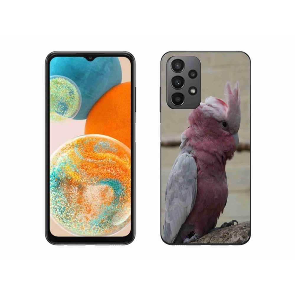Gélový kryt mmCase na Samsung Galaxy A23 4G/5G - papagáj kakadu ružový